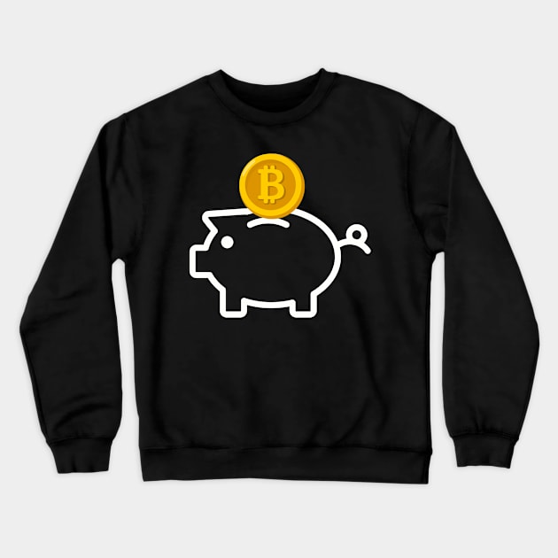 Bitcoin piggy bank Crewneck Sweatshirt by BelfastBoatCo